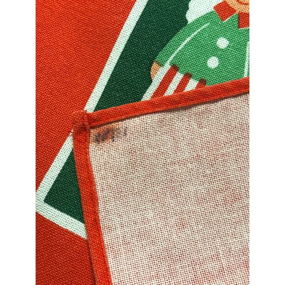 Swedish Style Christmas Table Runner Gnome and Tree Pattern Red/Green Holiday - Picture 7 of 7